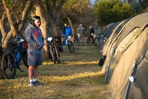 Mountain bikers in action at the 2026 Standard Bank Berg and Bush Descent, Day 2, in the KwaZulu-Natal Drakensberg