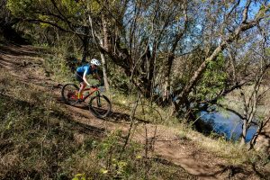 Mountain bikers tackling the course at the 2026 Standard Bank Berg and Bush Descent, Day 2, in the KwaZulu-Natal Drakensberg