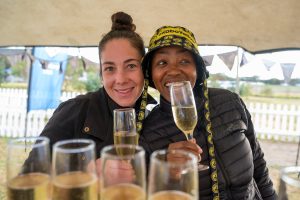 Riders at registration for the 2026 Standard Bank Berg and Bush Descent mountain bike race in the KwaZulu-Natal Drakensberg